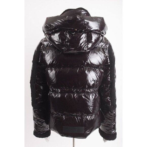 Series By Nicole Benisti Geilo Down Winter Jacket Coat Puffer Shearling Black M - Picture 5 of 6